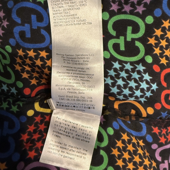 Gucci Multicolor Star and Logo Pattern Shirt - Picture 4 of 6